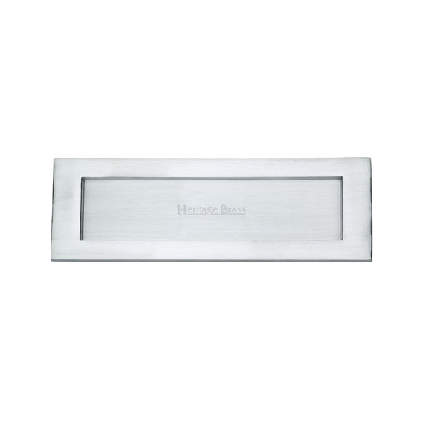 Heritage Brass Letterplate  12" x 4" Satin Chrome finish - V850 305-SC - Choice Handles