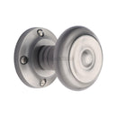 Heritage Brass Mortice Knob on Rose Aylesbury Design Satin Chrome finish - V872-SC - Choice Handles