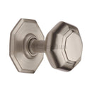 Heritage Brass Stepped Octagon Centre Door Knob 3" Satin Nickel finish - V890-SN - Choice Handles