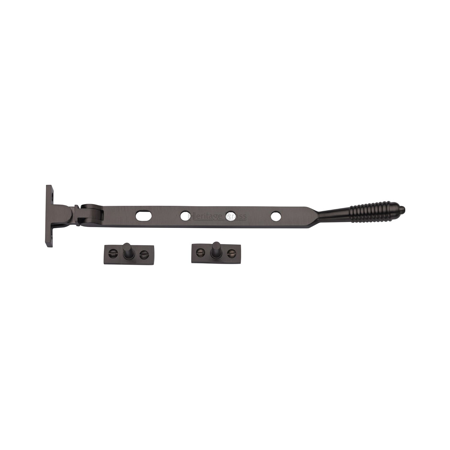 Heritage Brass Casement Window Stay Reeded Design 12