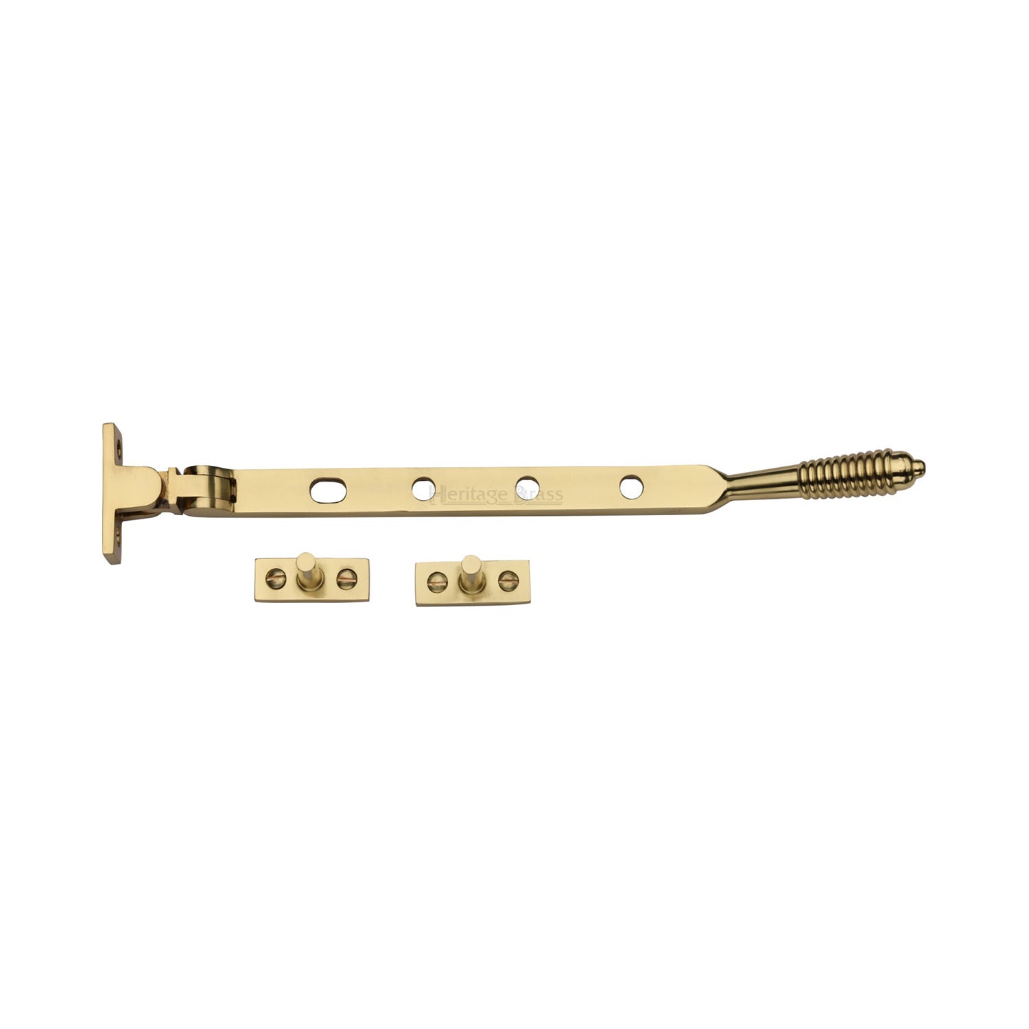 Heritage Brass Casement Window Stay Reeded Design 10