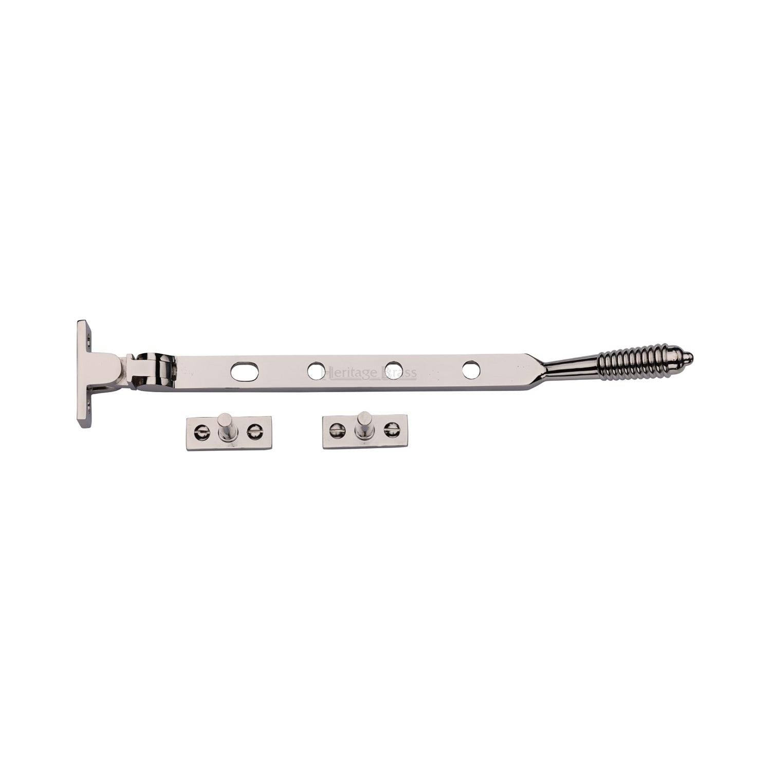 Heritage Brass Casement Window Stay Reeded Design 12