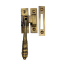 Heritage Brass Mortice &amp; Hook Plate Casement Fastener Reeded Weather Stripped Design Antique Brass finish.
 - V894 MP/HP-AT - Choice Handles