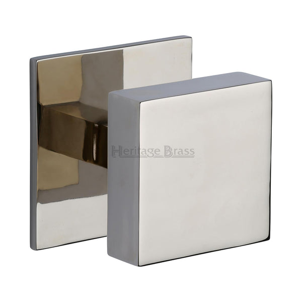 Heritage Brass Centre Door Knob Square Design 3" Polished Nickel Finish - V908-PNF - Choice Handles