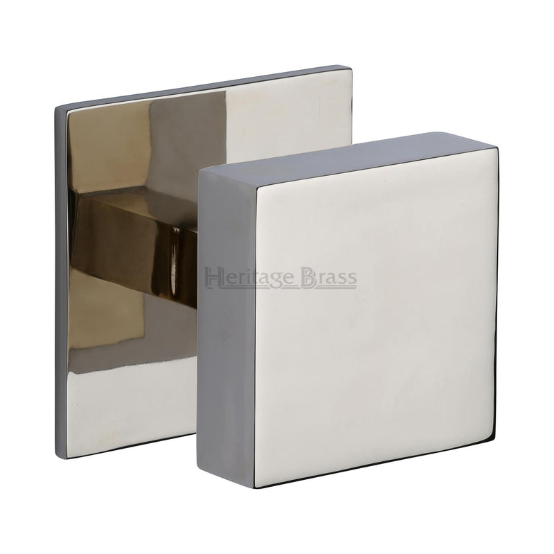 Heritage Brass Centre Door Knob Square Design 3" Polished Nickel Finish - V908-PNF - Choice Handles