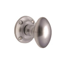 Heritage Brass Mortice Knob on Rose Suffolk Design Satin Chrome finish - V960-SC - Choice Handles