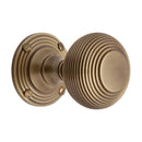 Heritage Brass Mortice Knob on Rose Reeded Design Antique finish
 - V971-AT - Choice Handles