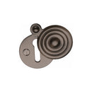 Heritage Brass Covered Keyhole Reeded Matt Bronze finish - V972-MB - Choice Handles
