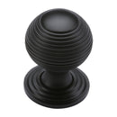 Heritage Brass Cabinet Knob Reeded Design 32mm Matt Black finish
 - V973 32-BKMT - Choice Handles