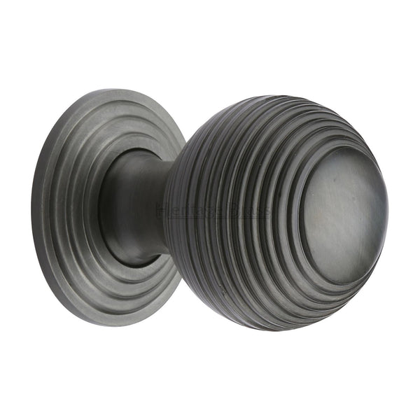 Heritage Brass Cabinet Knob Reeded Design 32mm Matt Bronze finish
 - V973 32-MB - Choice Handles