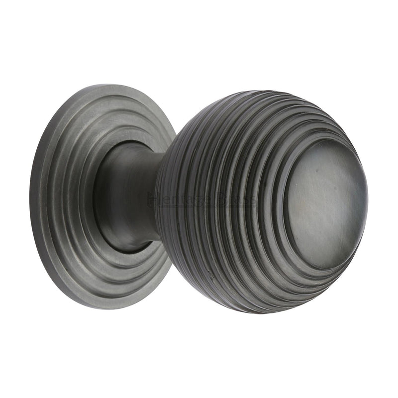 Heritage Brass Cabinet Knob Reeded Design 32mm Matt Bronze finish
 - V973 32-MB - Choice Handles