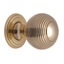 Heritage Brass Cabinet Knob Reeded Design 32mm Polished Brass finish
 - V973 32-PB - Choice Handles