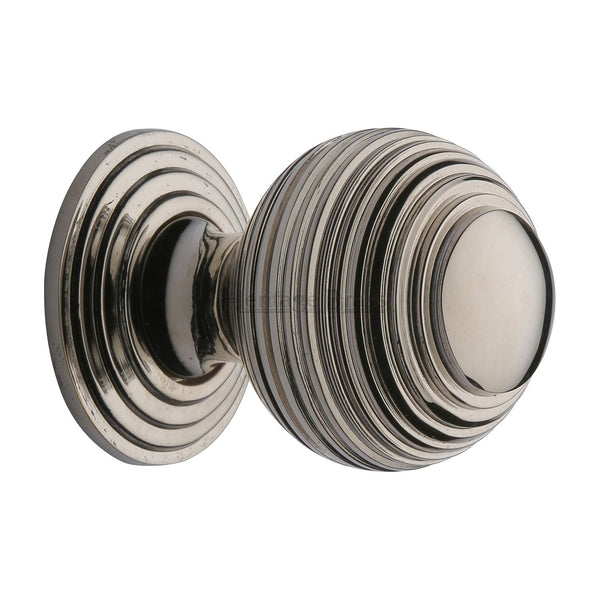 Heritage Brass Cabinet Knob Reeded Design 32mm Polished Nickel
 - V973 32-PNF - Choice Handles