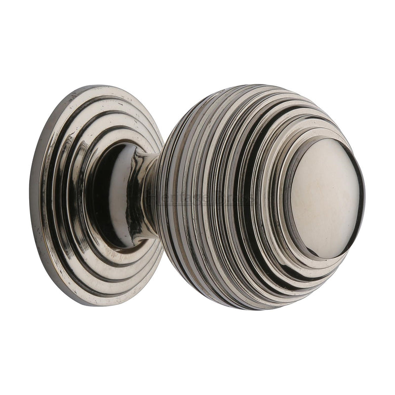 Heritage Brass Cabinet Knob Reeded Design 32mm Polished Nickel
 - V973 32-PNF - Choice Handles