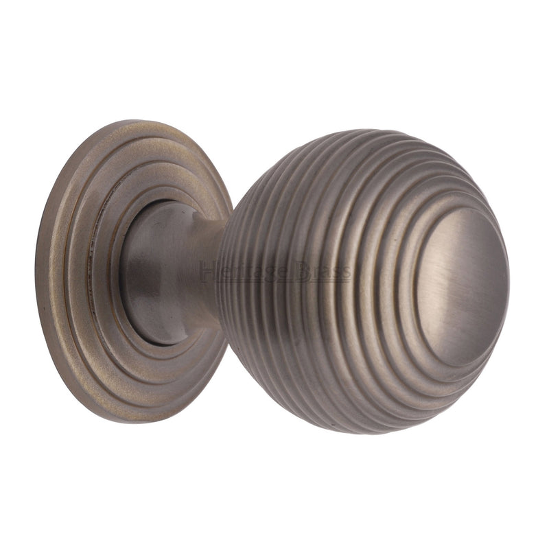 Heritage Brass Cabinet Knob Reeded Design 32mm Satin Nickel finish
 - V973 32-SN - Choice Handles