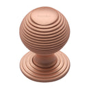 Heritage Brass Cabinet Knob Reeded Design 32mm Satin Rose Gold finish
 - V973 32-SRG - Choice Handles