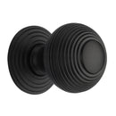 Heritage Brass Cabinet Knob Reeded Design 38mm Matt Black finish - V973 38-BKMT - Choice Handles