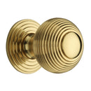 Heritage Brass Cabinet Knob Reeded Design 38mm Polished Brass finish - V973 38-PB - Choice Handles