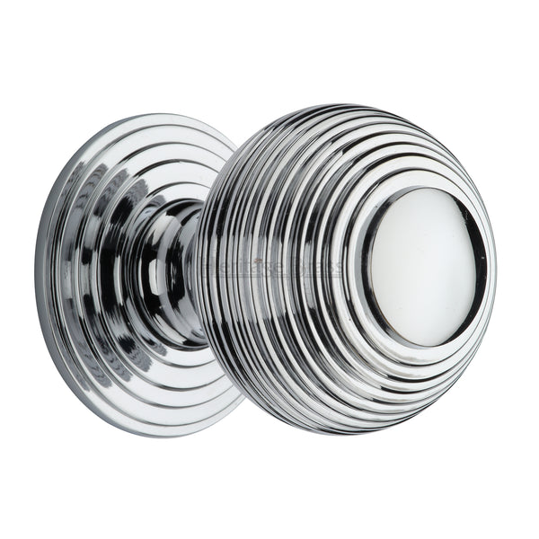 Heritage Brass Cabinet Knob Reeded Design 38mm Polished Chrome finish - V973 38-PC - Choice Handles