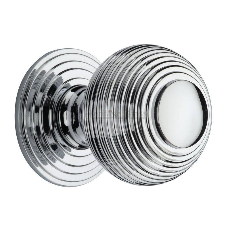 Heritage Brass Cabinet Knob Reeded Design 38mm Polished Chrome finish - V973 38-PC - Choice Handles