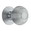 Heritage Brass Cabinet Knob Reeded Design 38mm Satin Chrome finish - V973 38-SC - Choice Handles