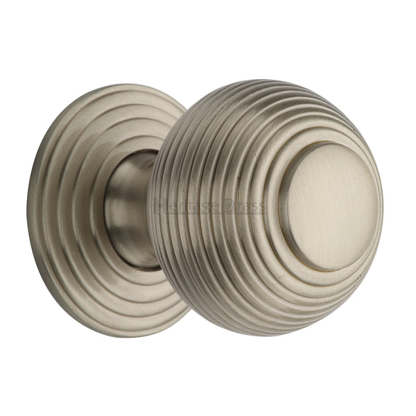 Heritage Brass Cabinet Knob Reeded Design 38mm Satin Nickel finish - V973 38-SN - Choice Handles