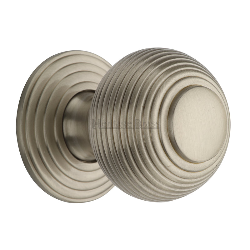 Heritage Brass Cabinet Knob Reeded Design 38mm Satin Nickel finish - V973 38-SN - Choice Handles