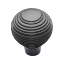 Heritage Brass Cabinet Knob Reeded Design 32mm Matt Bronze finish - V974 32-MB - Choice Handles