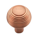 Heritage Brass Cabinet Knob Reeded Design 32mm Satin Rose Gold finish - V974 32-SRG - Choice Handles