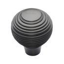 Heritage Brass Cabinet Knob Reeded Design 38mm Matt Bronze finish - V974 38-MB - Choice Handles