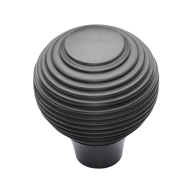 Heritage Brass Cabinet Knob Reeded Design 38mm Matt Bronze finish - V974 38-MB - Choice Handles