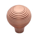 Heritage Brass Cabinet Knob Reeded Design 38mm Satin Rose Gold finish - V974 38-SRG - Choice Handles