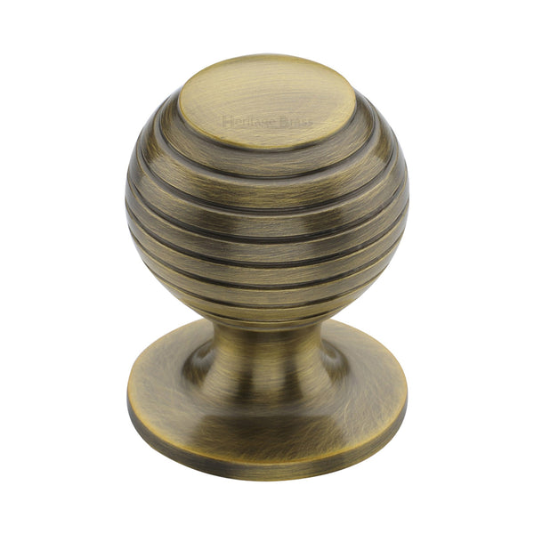 Heritage Brass Cabinet Knob Beehive Design 32mm Antique Brass finish - V976 32-AT - Choice Handles