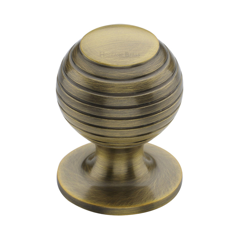 Heritage Brass Cabinet Knob Beehive Design 32mm Antique Brass finish - V976 32-AT - Choice Handles
