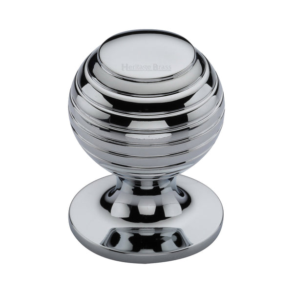 Heritage Brass Cabinet Knob Beehive Design 32mm Polished Chrome finish - V976 32-PC - Choice Handles