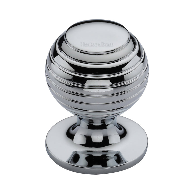 Heritage Brass Cabinet Knob Beehive Design 32mm Polished Chrome finish - V976 32-PC - Choice Handles