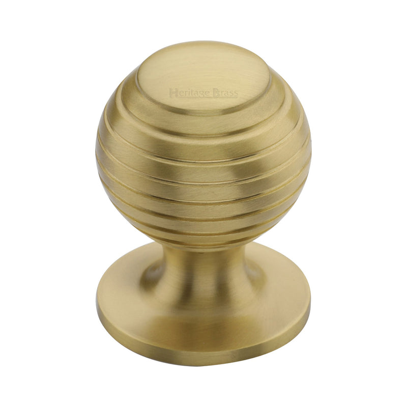Heritage Brass Cabinet Knob Beehive Design 32mm Satin Brass finish - V976 32-SB - Choice Handles
