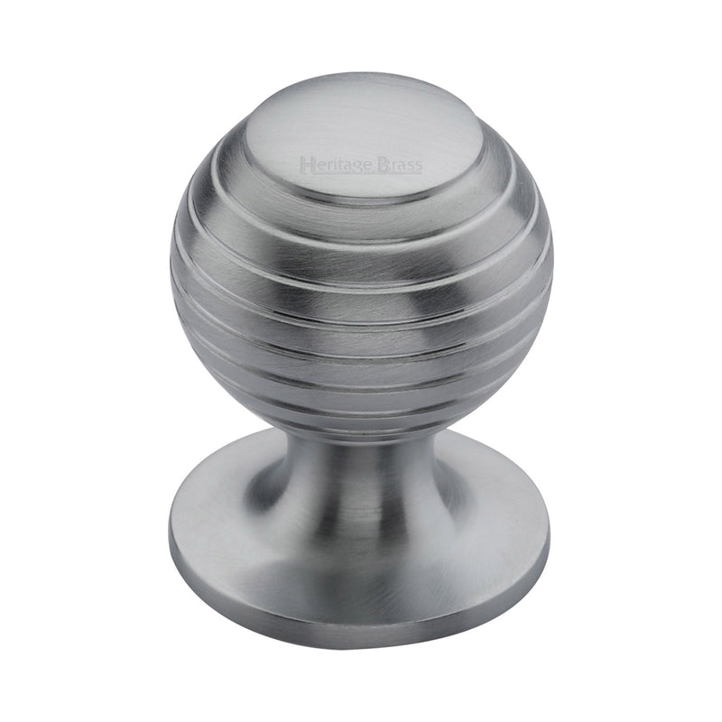Heritage Brass Cabinet Knob Beehive Design 32mm Satin Chrome finish - V976 32-SC - Choice Handles