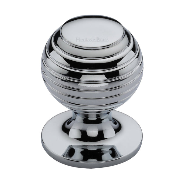 Heritage Brass Cabinet Knob Beehive Design 38mm Polished Chrome finish - V976 38-PC - Choice Handles