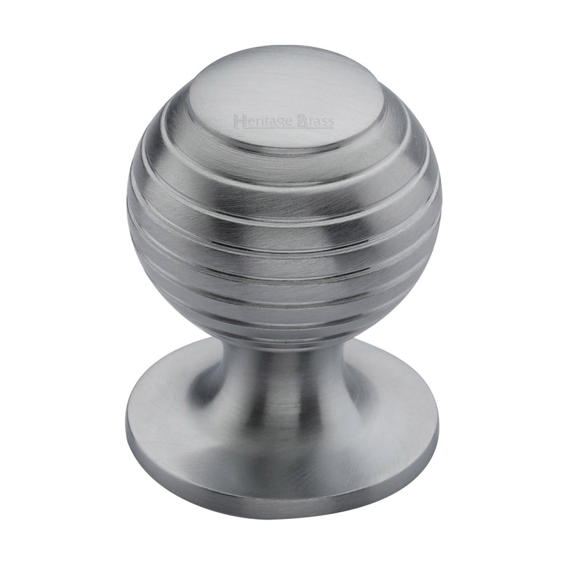 Heritage Brass Cabinet Knob Beehive Design 38mm Satin Chrome finish - V976 38-SC - Choice Handles