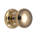 Heritage Brass Mortice Knob on Rose Victoria Design Polished Brass finish - V980-PB - Choice Handles
