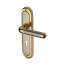 Heritage Brass Door Handle Lever Lock Vienna Design Jupiter finish - VIE3300-JP - Choice Handles