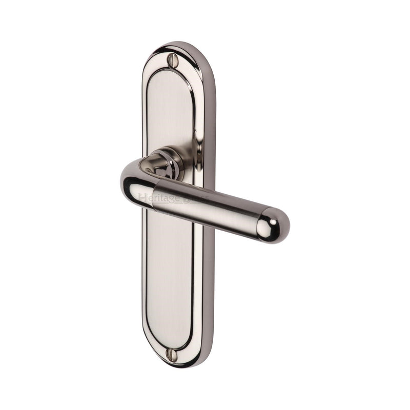 Heritage Brass Door Handle Lever Latch Vienna Design Mercury finish - VIE3310-MC - Choice Handles