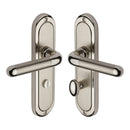 Heritage Brass Door Handle for Bathroom Vienna Design Mercury finish - VIE3330-MC - Choice Handles