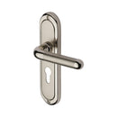 Heritage Brass Door Handle for Euro Profile Plate Vienna Design Mercury finish - VIE3348-MC - Choice Handles
