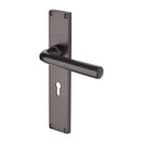 Heritage Brass Octave Lever Lock Door Handle on 200mm Plate Matt Bronze finish - VT5900-MB - Choice Handles