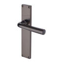 Heritage Brass Octave Lever Latch Door Handle on 200mm Plate Matt Bronze finish - VT5910-MB - Choice Handles