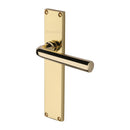 Heritage Brass Octave Lever Latch Door Handle on 200mm Plate Polished Brass finish - VT5910-PB - Choice Handles