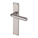 Heritage Brass Octave Lever Latch Door Handle on 200mm Plate Satin Nickel finish - VT5910-SN - Choice Handles
