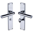 Heritage Brass Octave Bathroom Set Door Handle on 200mm Plate Polished Chrome finish - VT5930-PC - Choice Handles